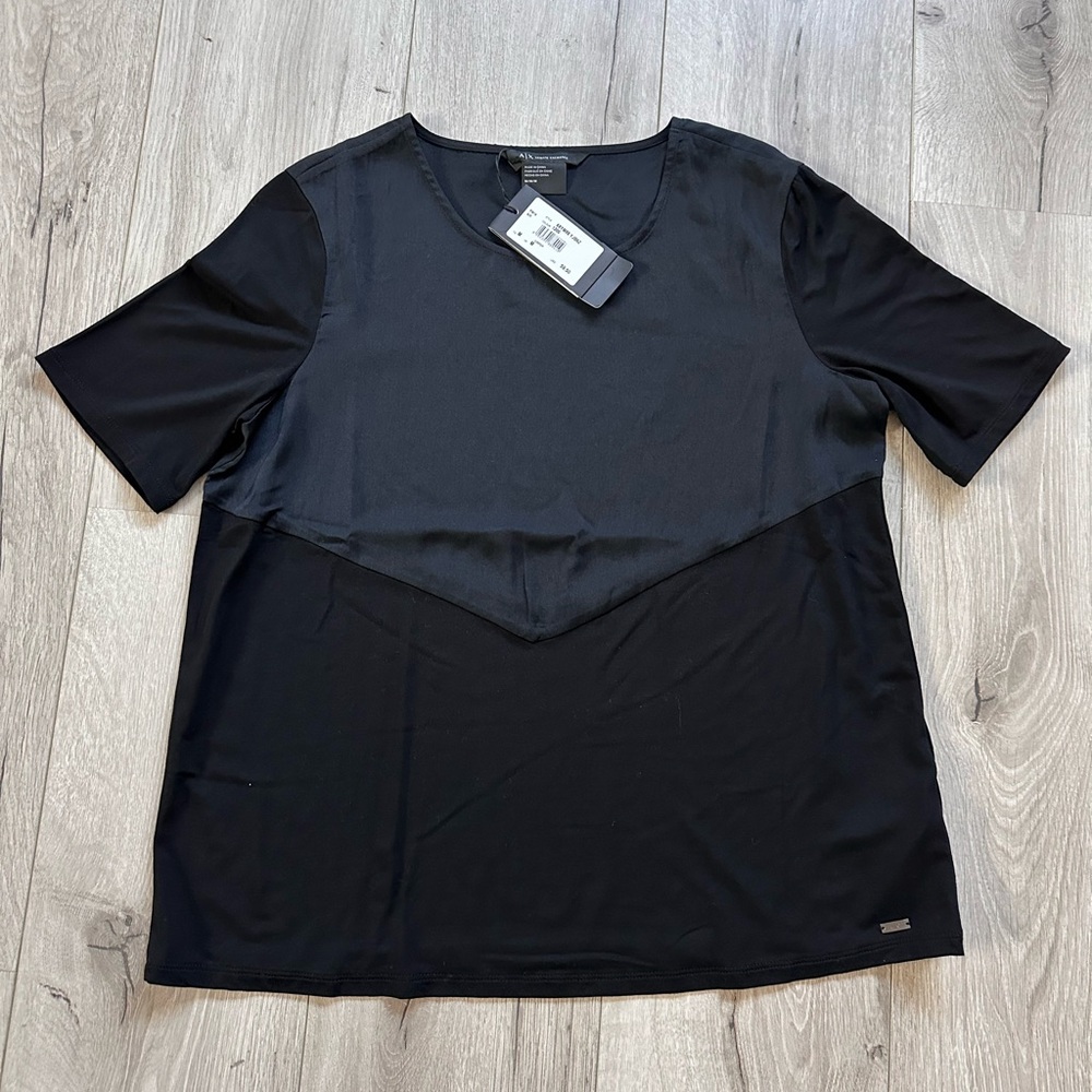 ARMANI EXCHANGE Black Short Sleeve Top